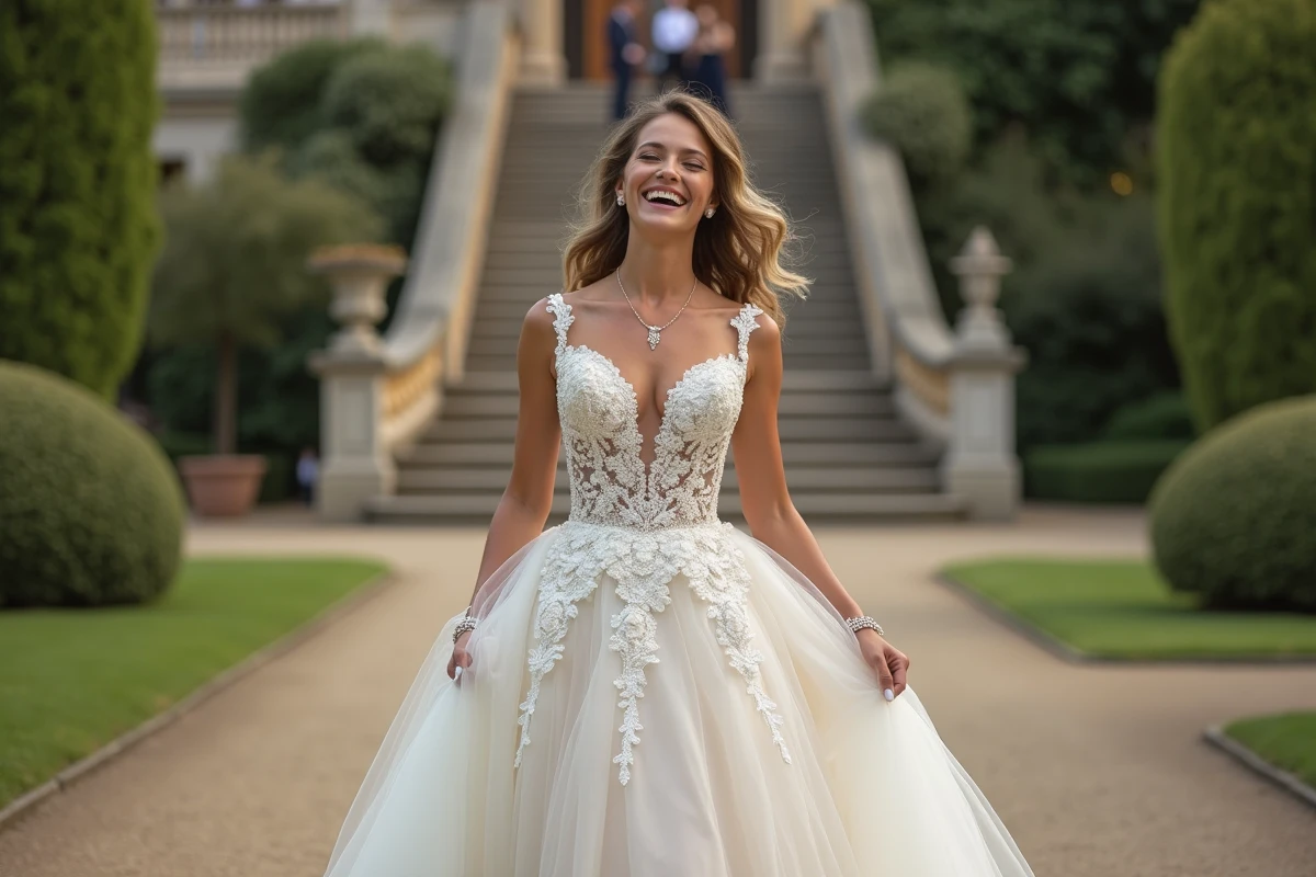 Femme mariée riant avec ses amies lors d